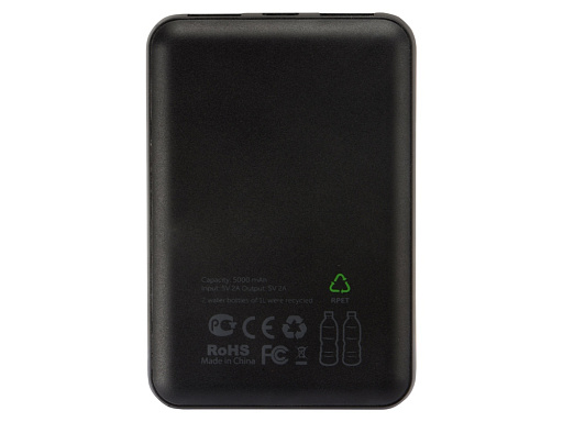 Внешний аккумулятор из rPET «Reborn», 5000 mAh