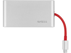 Хаб 8-в-1 Type-C «Hermes», USB 3.0 x 3, Type-C PD, HDMI, LAN, картридер