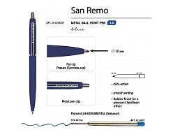 Ручка металлическая шариковая «San Remo», софт тач