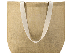 Сумка Jute джутовая с широким дном и карманом